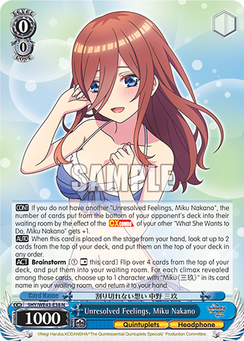 Unresolved Feelings, Miku Nakano