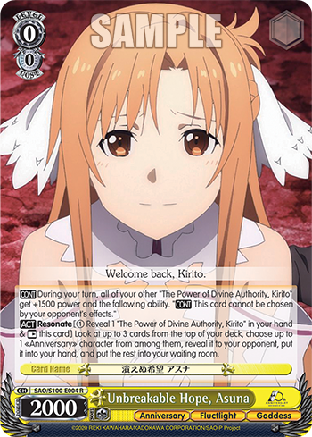 Unbreakable Hope, Asuna decoding=