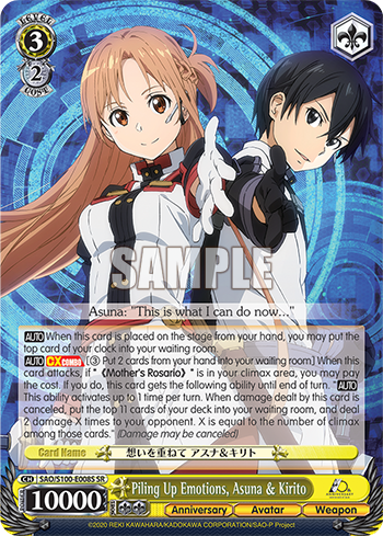 Piling Up Emotions, Asuna & Kirito