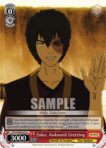 Zuko: Awkward Greeting