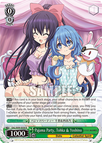 Pajama Party, Tohka & Yoshino
