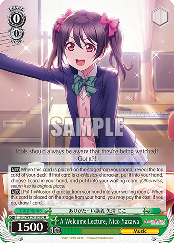 A Welcome Lecture, Nico Yazawa