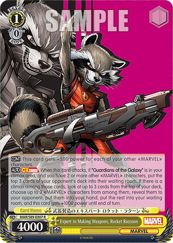 Expert in Making Weapons, Rocket Raccoon