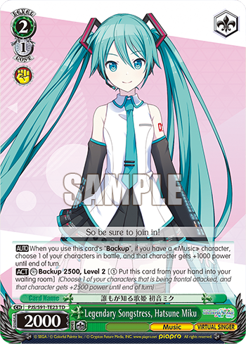 Legendary Songstress, Hatsune Miku
