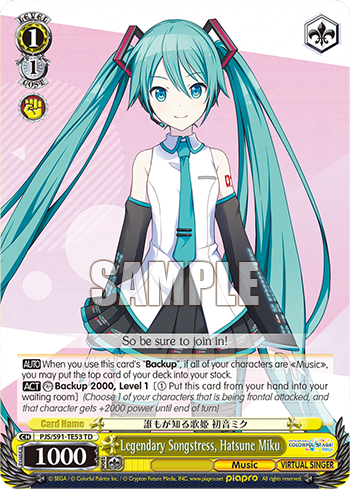 Legendary Songstress, Hatsune Miku