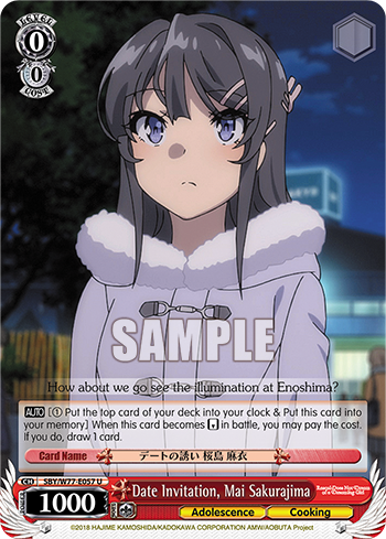 Date Invitation, Mai Sakurajima
