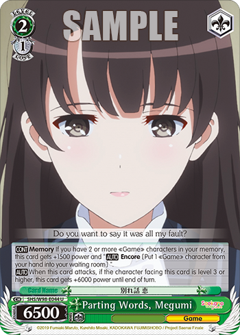 Parting Words, Megumi