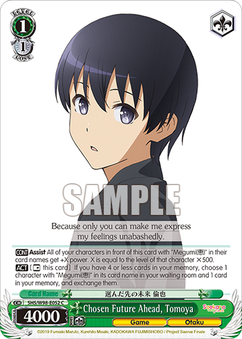 Chosen Future Ahead, Tomoya