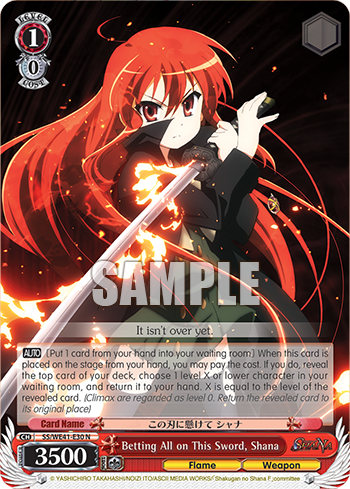 Betting All on This Sword, Shana
