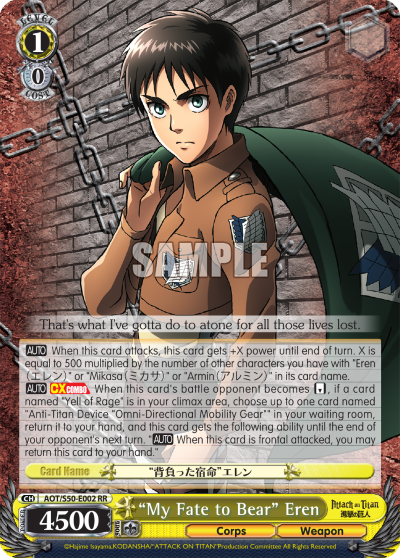 "My Fate to Bear" Eren