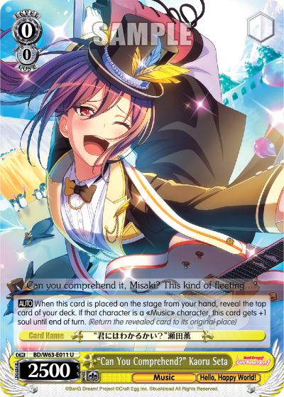 "Can You Comprehend?" Kaoru Seta