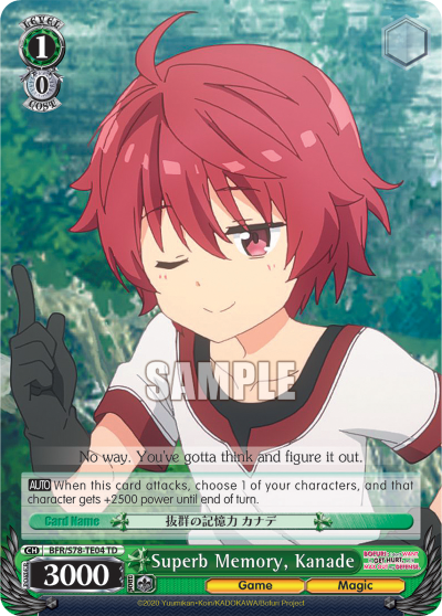 Superb Memory, Kanade
