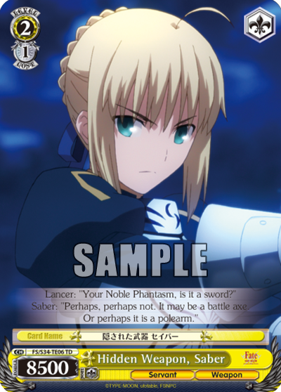 Hidden Weapon, Saber