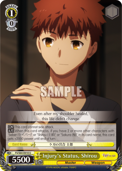 Injury's Status, Shirou decoding=