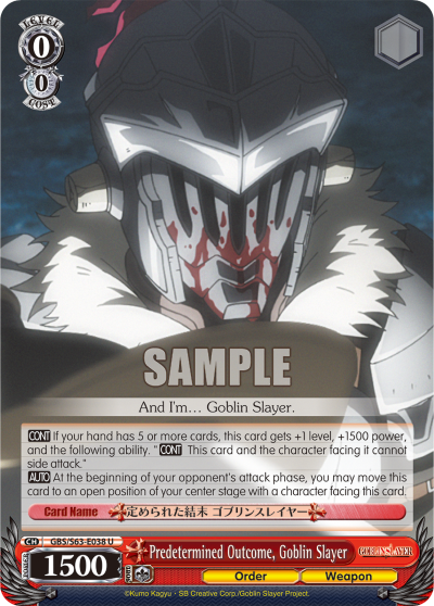 Predetermined Outcome, Goblin Slayer