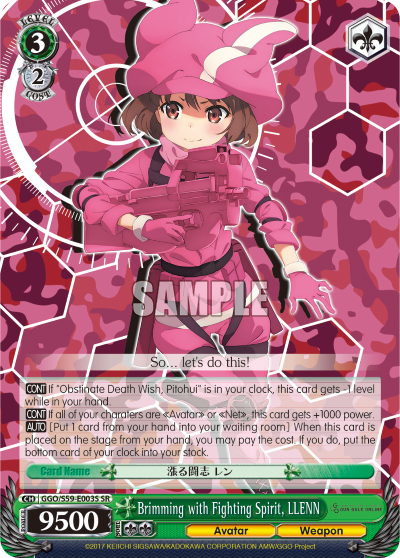 Brimming with Fighting Spirit, LLENN decoding=