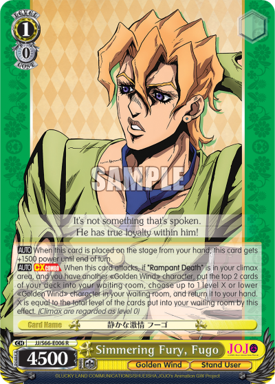 Simmering Fury, Fugo