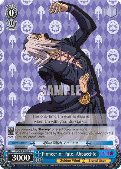 Pioneer of Fate, Abbacchio