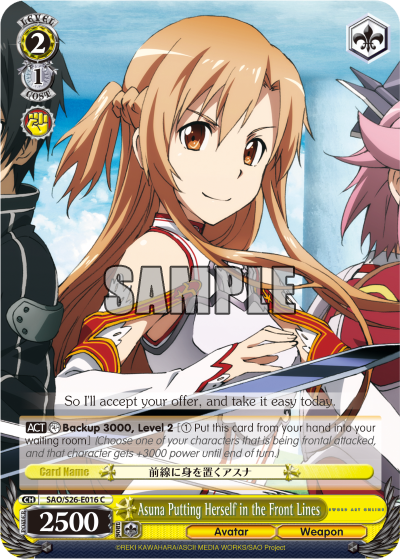 Asuna Putting Herself in the Front Lines