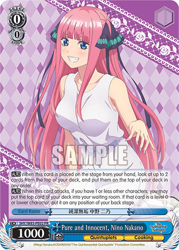 5toubun x Weiss Schwarz (feat. Latest Character Designs) :  r/5ToubunNoHanayome