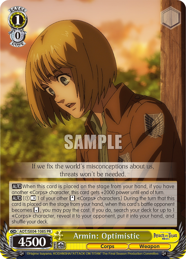 Attack on Titan Collection Cards, Sp, Sr. Japonês, Anime, TCg