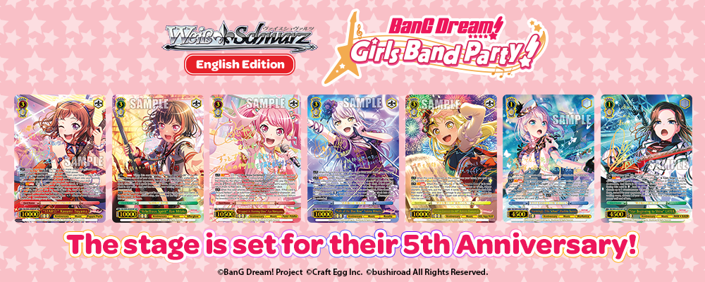 BanG Dream! Girls Band Party! 5th Anniversary: CiRCLE Thanks Party returns to Weiẞ Schwarz! Top Banner