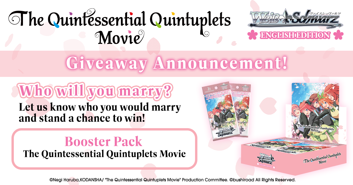 THE QUINTESSENTIAL QUINTUPLETS THE MOVIE (English) Weiss Schwarz