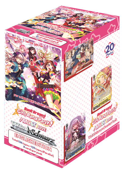 Bushiroad Bang Dream Girls Band Party 5th Anniversary 16 Packs - 9 Cards  per Pack - English - Weiss Schwarz Booster Box